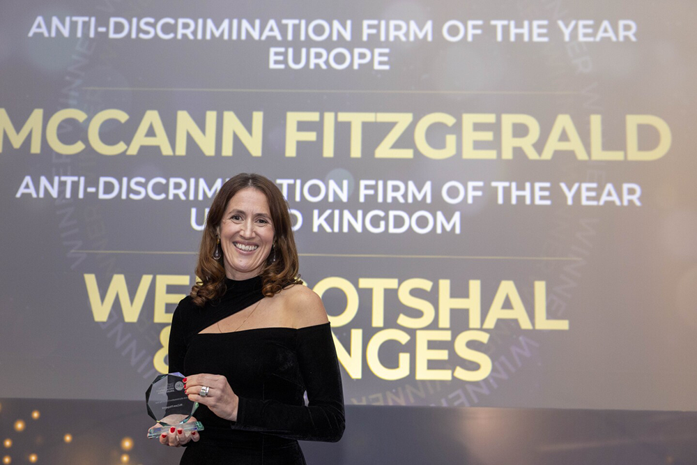 McCann FitzGerald LLP named Anti-Discrimination Firm of the Year in Europe at Social Impact Awards
