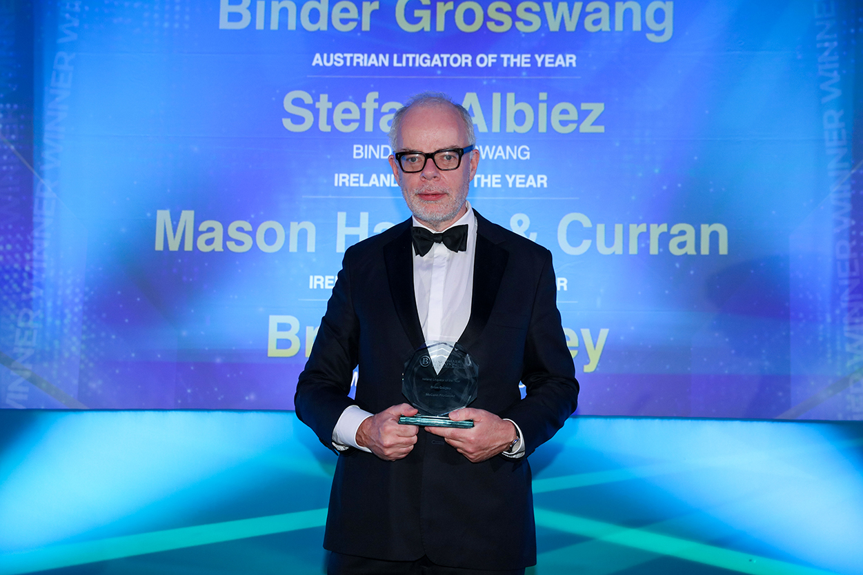 McCann FitzGerald Partner Brian Quigley wins National Litigator of the Year at the Benchmark Litigation Awards 2026